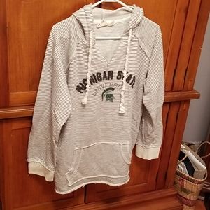 Oversized long Michigan state university hoodie